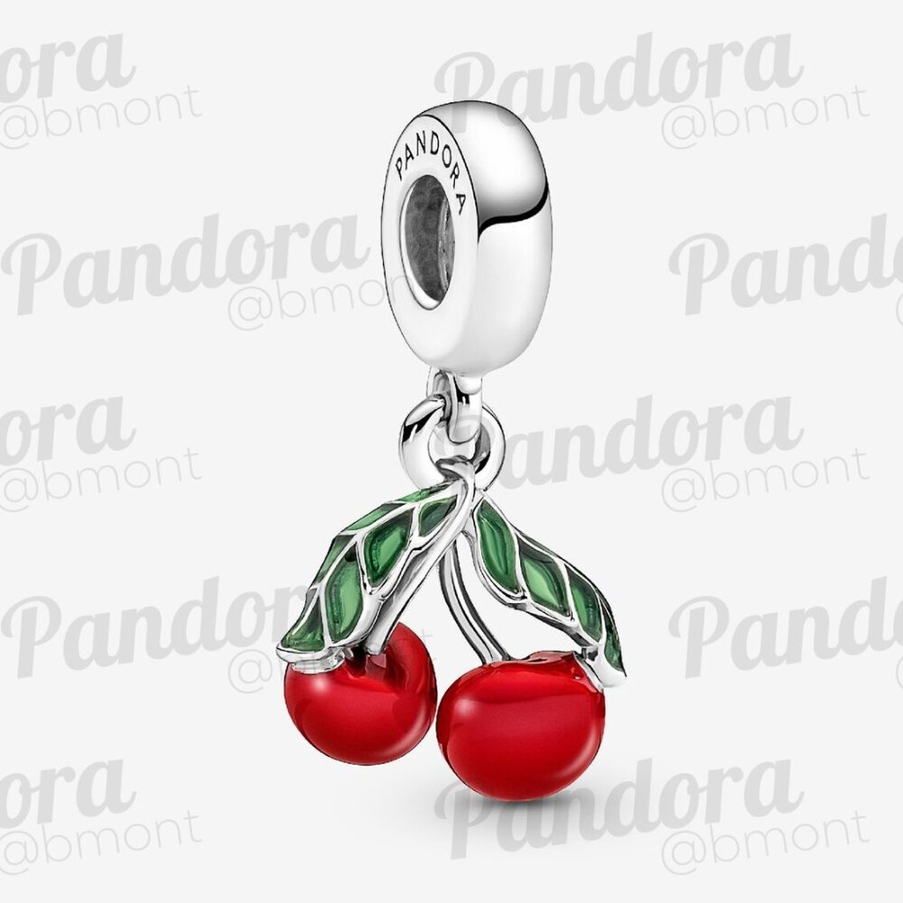 Pandora Asymmetrical Cherry Fruit Dangle Charm